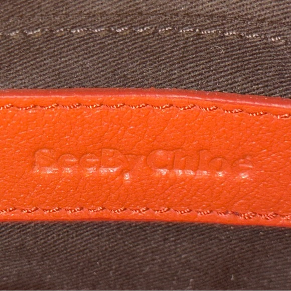 See by Chloe Red Leather and Suede Crossbody Bag - Picture 6 of 7